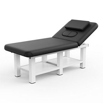 CEWOR Adjustable-Back Massage Table, Sturdy Metal Frame, 6 Square Legs & Segmented Design