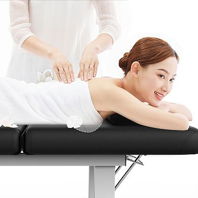 CEWOR Adjustable-Back Massage Table, Sturdy Metal Frame, 6 Square Legs & Segmented Design