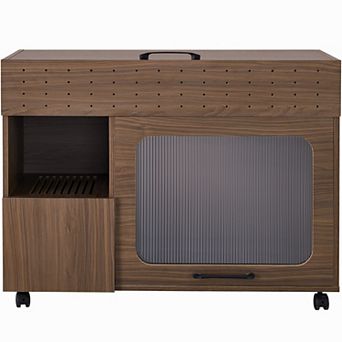 ELEMENT ACE Modern Dual-Purpose Cat Litter Enclosure Storage Cabinet Side Table