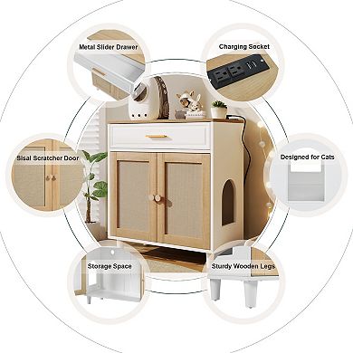 ELEMENT ACE Multifunctional Pet Cabinet with Charging Station and Storage Drawer