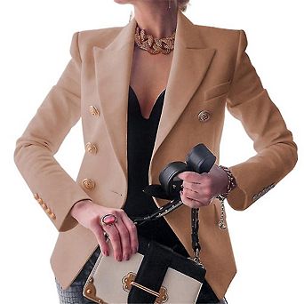 Women's Casual Blazers Lightweight Long Sleeve Slim Fit Business Work Office Jacket Suit