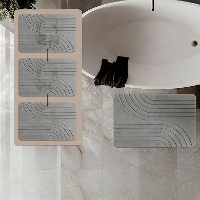 Diatomaceous Earth Bath Mat 1 Pack Non-slip Quick Dry