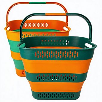 2-Pack 38L Pop-Up Laundry Basket Foldable BPA-Free Hamper