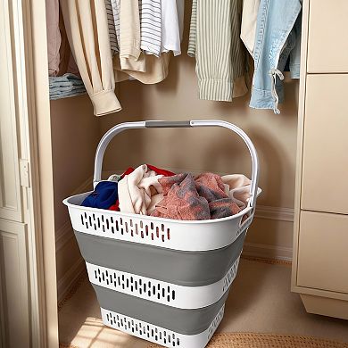 2-Pack 38L Pop-Up Laundry Basket Foldable BPA-Free Hamper