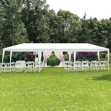 Gymax 10' x 30' Outdoor Gazebo Canopy Wedding Party Patio Tent White