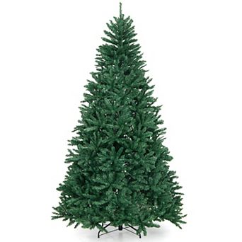 Gymax 6/7.5 FT Artificial Christmas Tree Hinged Christmas Tree w/ 1355/2245 Lush Branch Tips