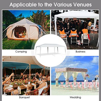 Gymax 10'x20' Heavy-duty Gazebo Wedding Canopy Party Pavilion Outdoor