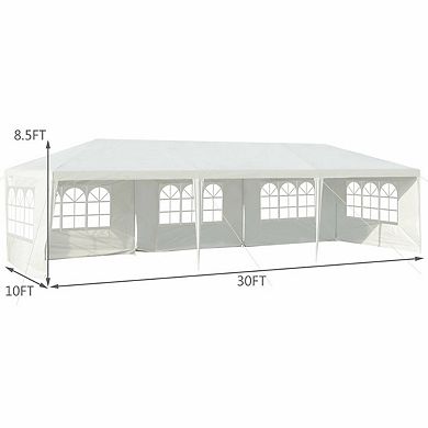 Gymax 10'x30' Heavy-duty Gazebo Wedding Canopy Party Pavilion Outdoor