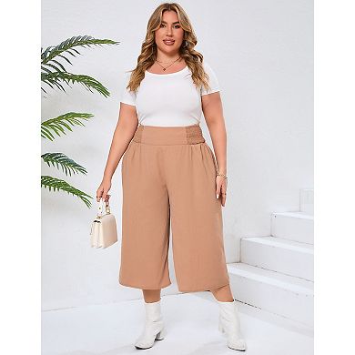 Women's Oversized Pocket Seven Inch Wide Leg Pants