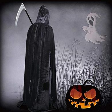 Adult Grim Reaper Costume Black Cloak Set
