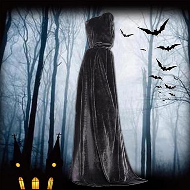 Adult Grim Reaper Costume Black Cloak Set