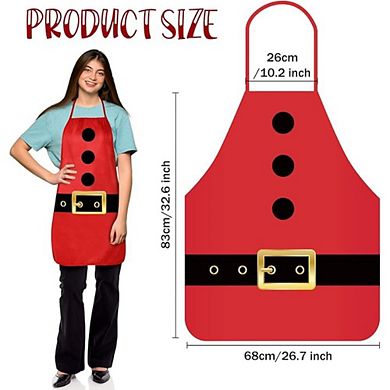 3-Piece Christmas Apron and Hat Costume Kit