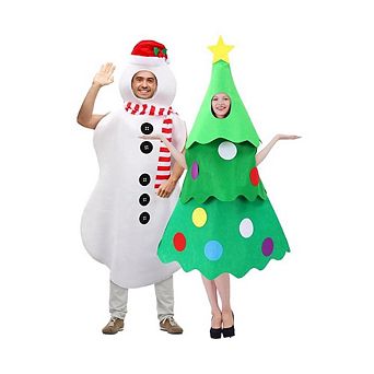 2-Pack Snowman & Christmas Tree Costume Set