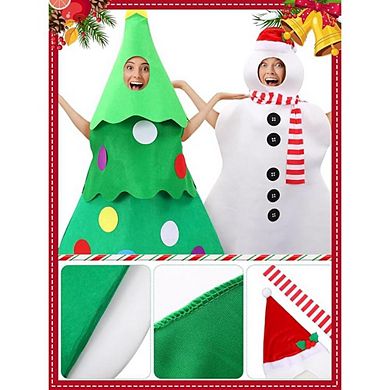 2-Pack Snowman & Christmas Tree Costume Set