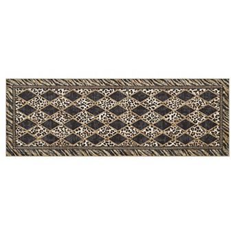 Leopard Rugs for Living Room Washable Animal Print Area Rugs for Bedroom Checkered Indoor Carpet