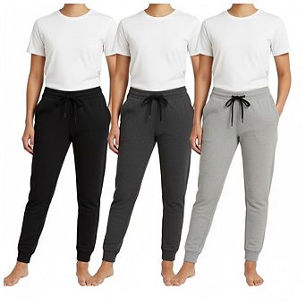 3 Pack Womens Ultra Soft Fleece Sweatpants Joggers