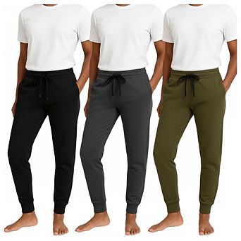 3 Pack Womens Ultra Soft Fleece Sweatpants Joggers