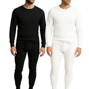 Mens 2 Pack Thermals Set 4 pc Top and Bottom Full Sets
