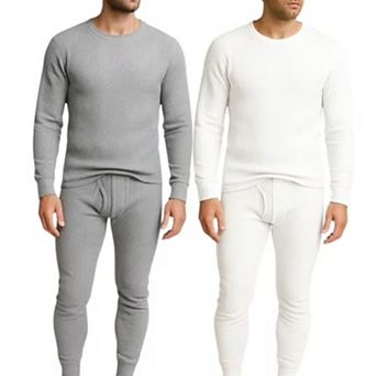 Mens 2 Pack Thermals Set 4 pc Top and Bottom Full Sets