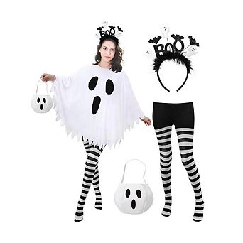Adult Ghost Costume Set with Accessories