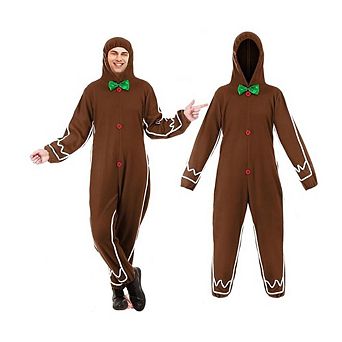 Adult Gingerbread Man Halloween Christmas Costume