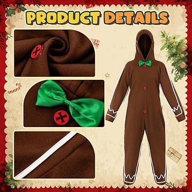 Adult Gingerbread Man Halloween Christmas Costume