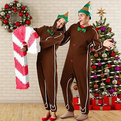 Adult Gingerbread Man Halloween Christmas Costume