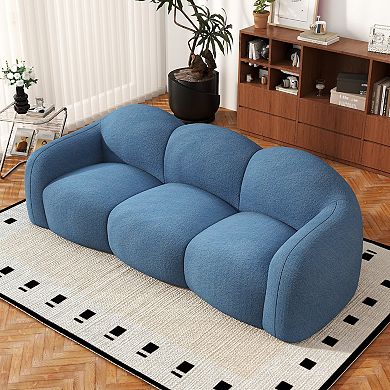 90.55" Modern Upholstered Bubble Lazy Floor Couch, Cozy Leisure Boneless Chaise Lounge