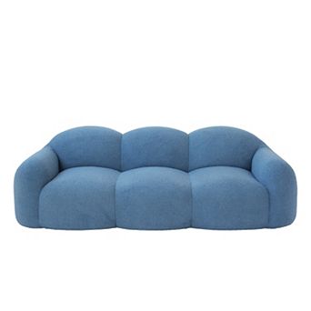 90.55" Modern Upholstered Bubble Lazy Floor Couch, Cozy Leisure Boneless Chaise Lounge