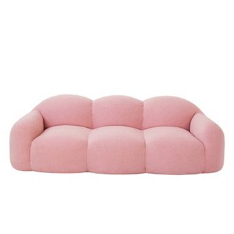 90.55" Modern Upholstered Bubble Lazy Floor Couch, Cozy Leisure Boneless Chaise Lounge