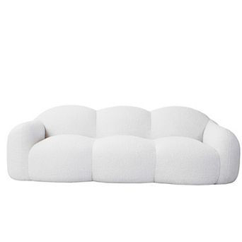 90.55" Modern Upholstered Bubble Lazy Floor Couch, Cozy Leisure Boneless Chaise Lounge