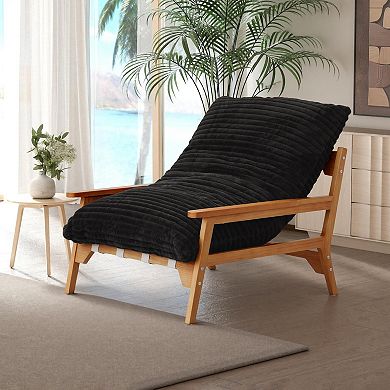 Bean Bag Chair for Adults，Comfy Recliner Reading Accent Armrest Chair
