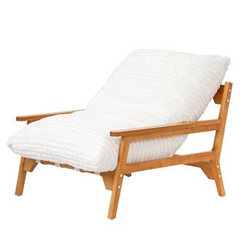 Bean Bag Chair for Adults，Comfy Recliner Reading Accent Armrest Chair