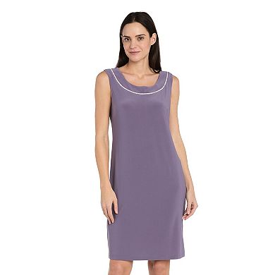 Women's R&M Richards 2-Piece Rhinestone Trim Sheath Dress & Mesh Jacket Set