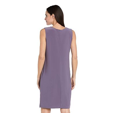 Women's R&M Richards 2-Piece Rhinestone Trim Sheath Dress & Mesh Jacket Set