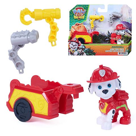 Детские фигурки Paw Patrol The Dino Movie Marshall Dino Tool Pack Action Figure with Attachable Rescue Trailer