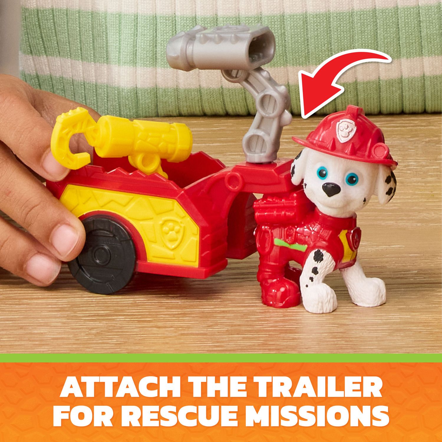 Детские фигурки Paw Patrol The Dino Movie Marshall Dino Tool Pack with Attachable Rescue Trailer — фото 2