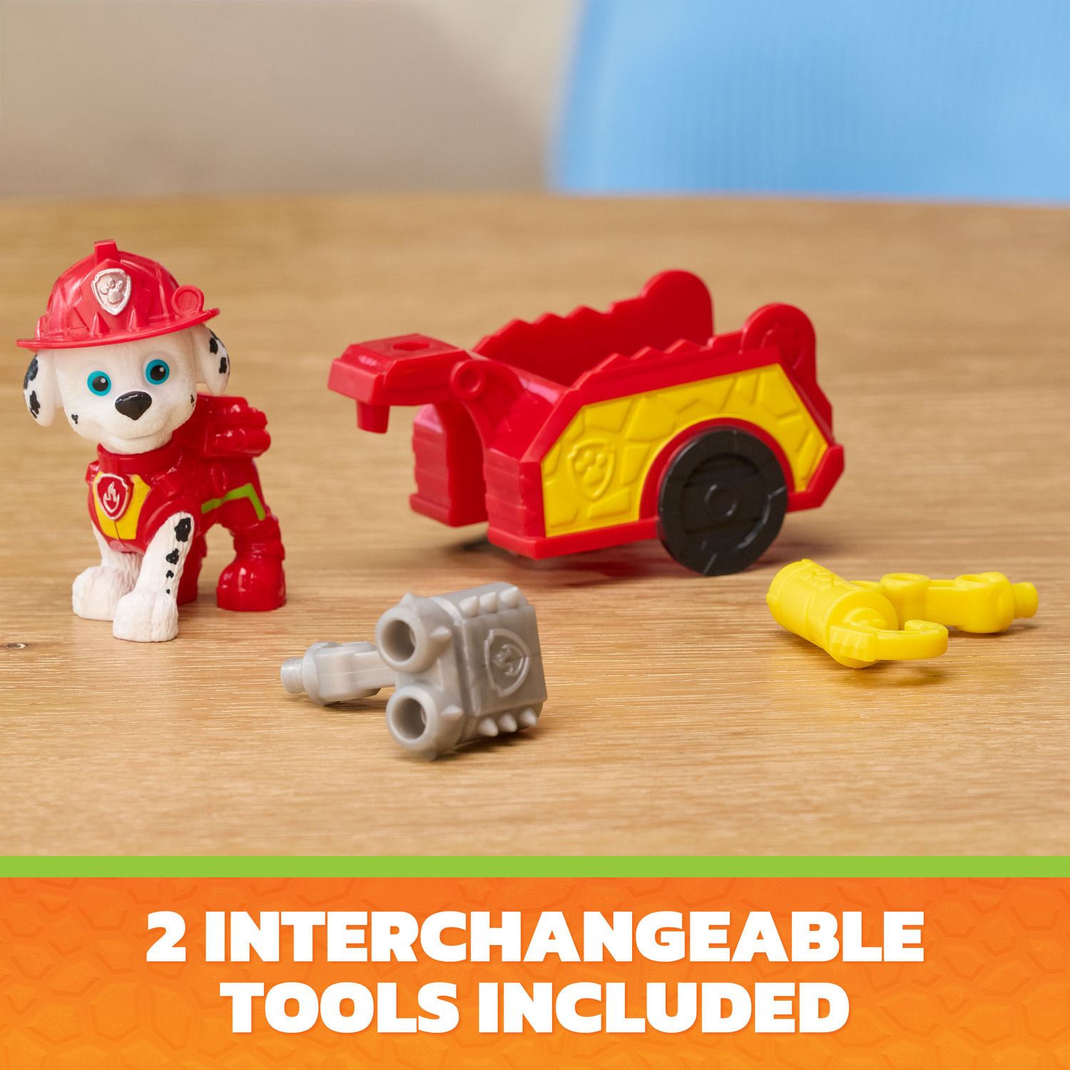 Детские фигурки Paw Patrol The Dino Movie Marshall Dino Tool Pack with Attachable Rescue Trailer — фото 3