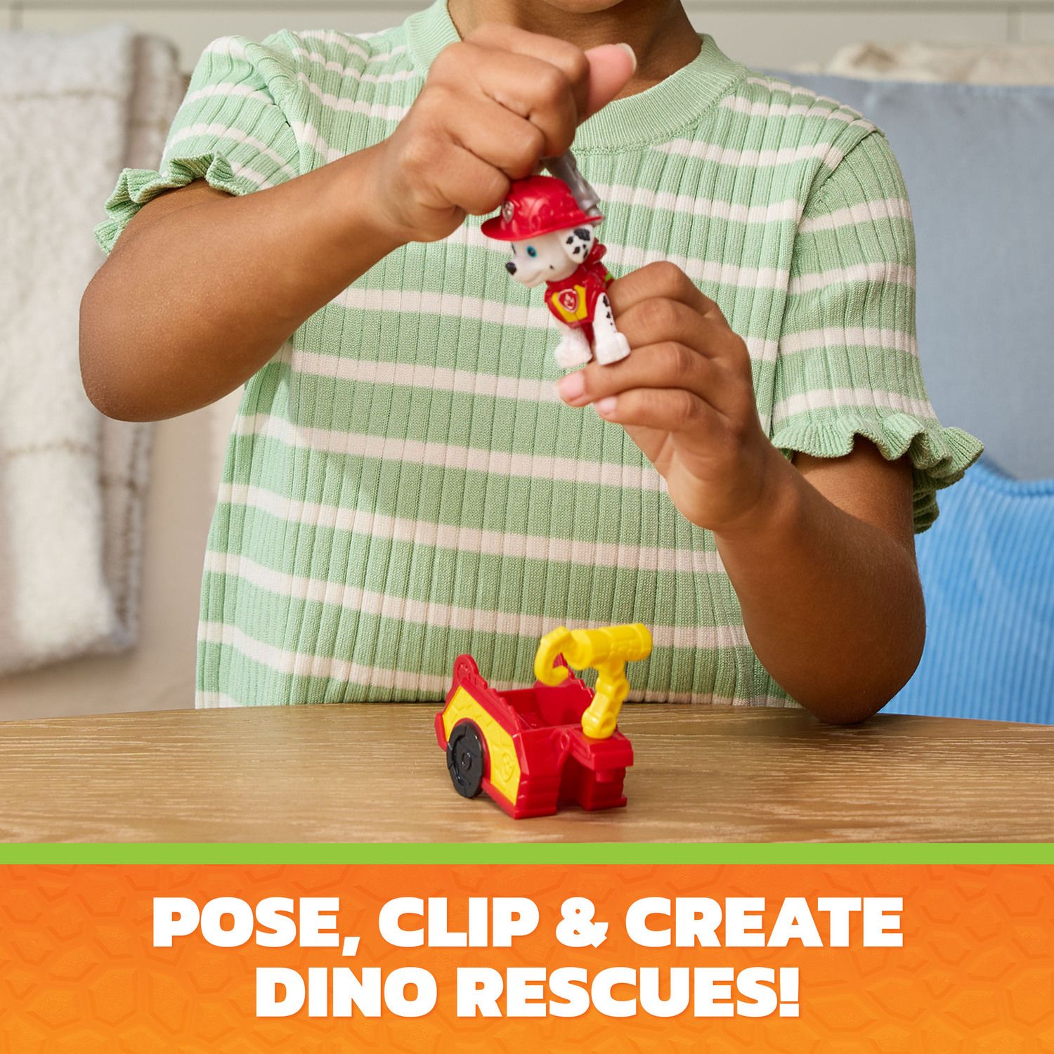 Детские фигурки Paw Patrol The Dino Movie Marshall Dino Tool Pack with Attachable Rescue Trailer — фото 4