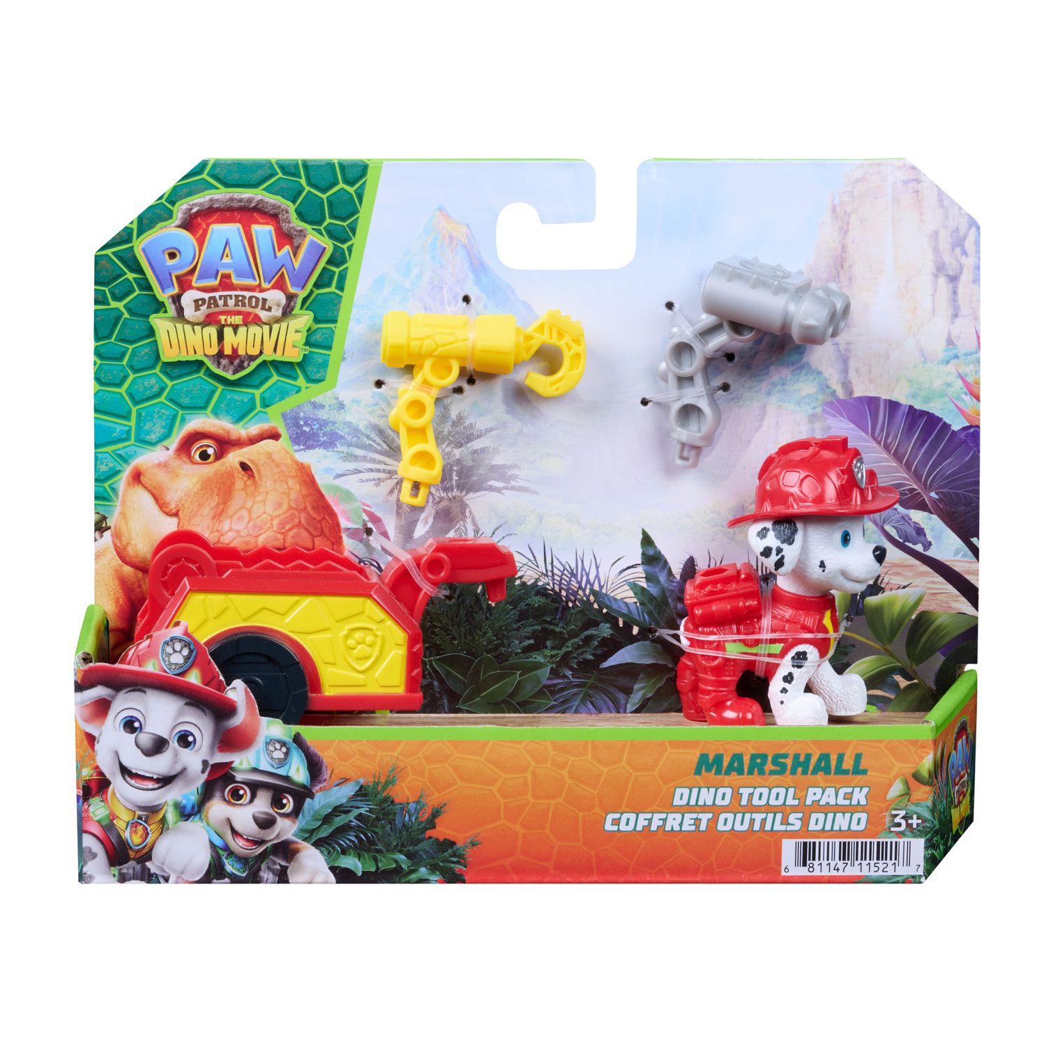 Детские фигурки Paw Patrol The Dino Movie Marshall Dino Tool Pack with Attachable Rescue Trailer — фото 8