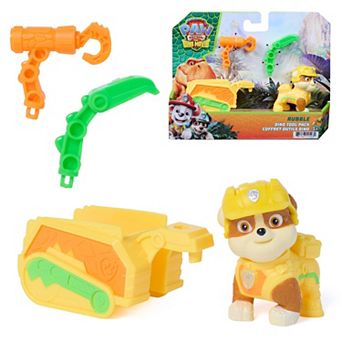 PAW Patrol: The Dino Movie Rubble Dino Tool Pack Action Figure with Attachable Rescue Trailer