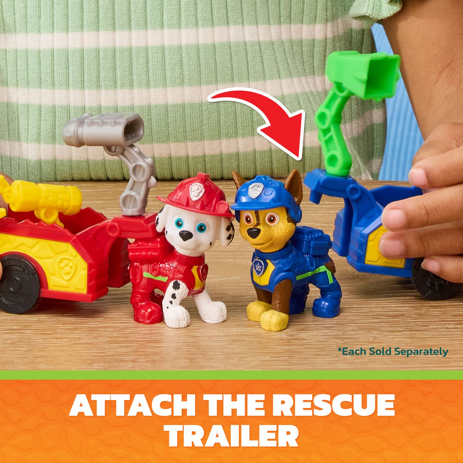 Детские фигурки Paw Patrol The Dino Movie Rubble Dino Tool Pack with Attachable Rescue Trailer — фото 2