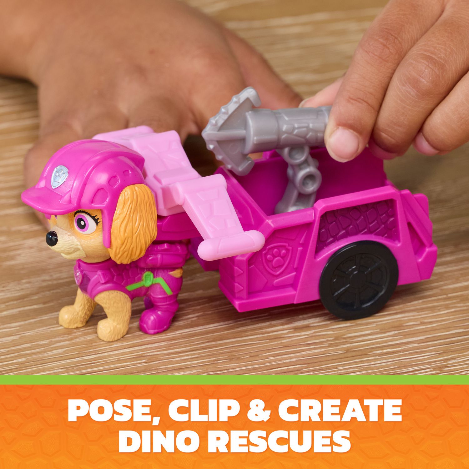 Детские фигурки Paw Patrol The Dino Movie Skye Dino Tool Pack with Attachable Rescue Trailer — фото 4