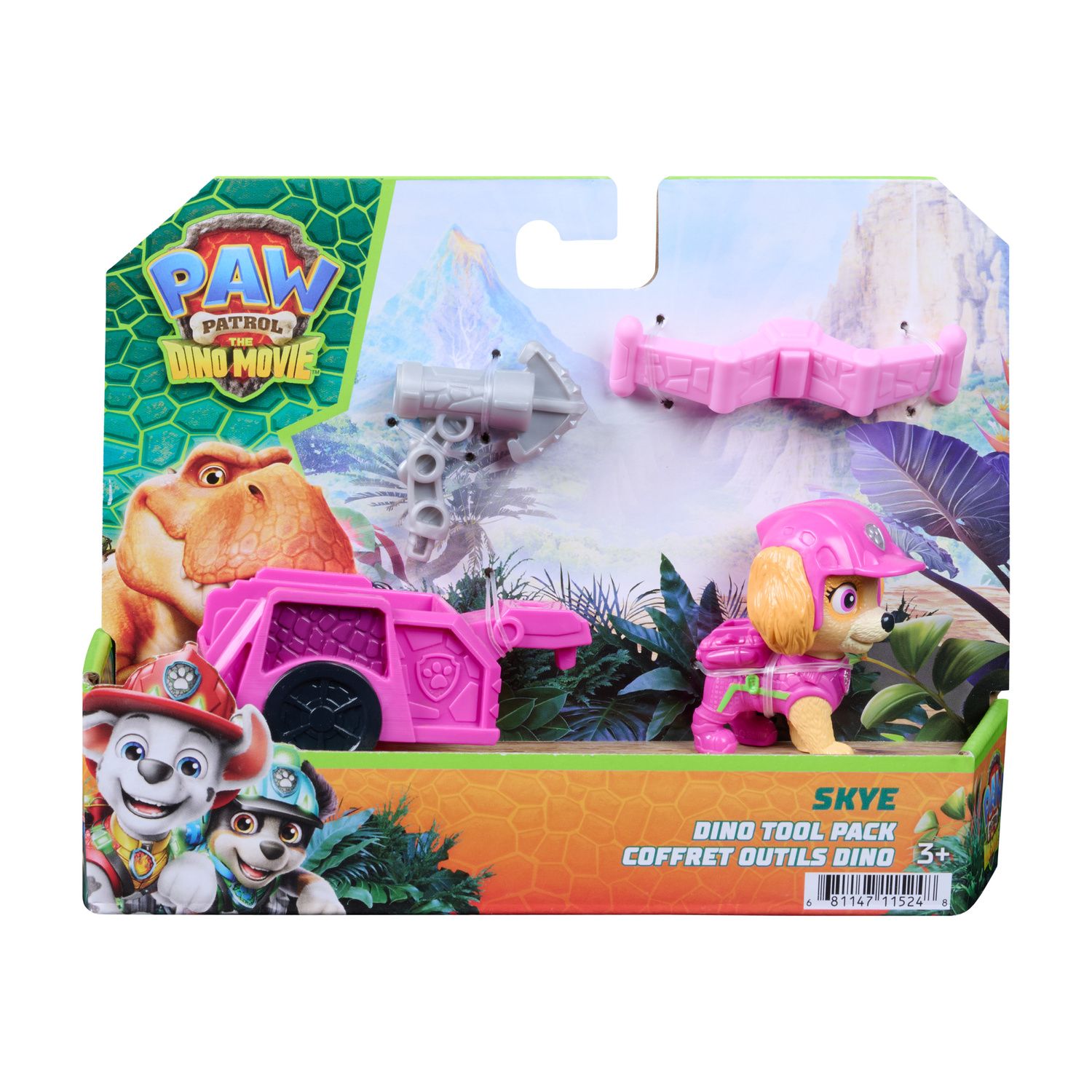 Детские фигурки Paw Patrol The Dino Movie Skye Dino Tool Pack with Attachable Rescue Trailer — фото 8