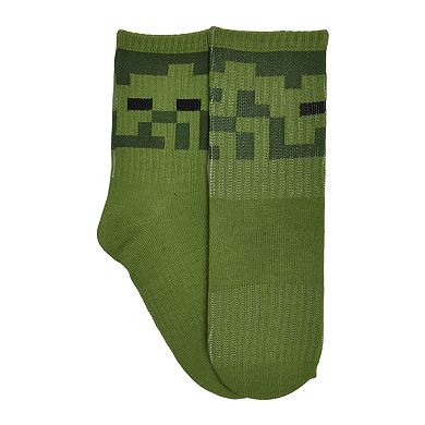 Boys 4-20 Minecraft 5-Pack Survive Print Crew Socks
