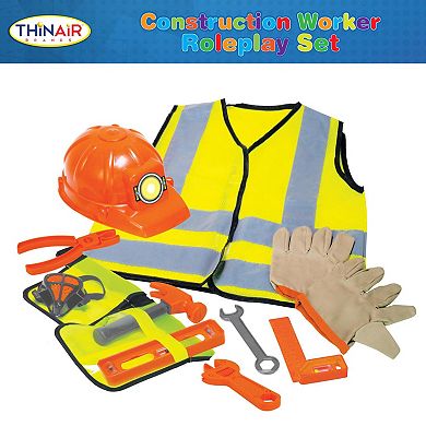 Thin Air Brands 12-Piece Construction Worker Roleplay Set