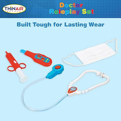 Thin Air Brands 6-Piece Doctor Roleplay Costume with Accessories Toy Set