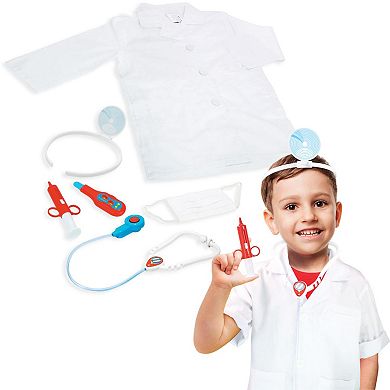 Thin Air Brands 6-Piece Doctor Roleplay Costume with Accessories Toy Set