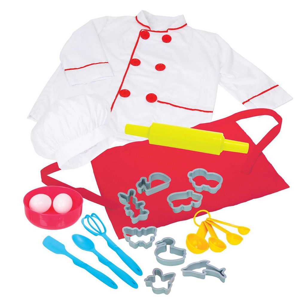 Thin Air Brands 21-Piece Chef Roleplay Costume with Accessories Toy Set