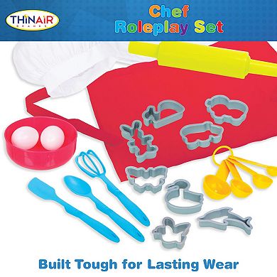 Thin Air Brands 21-Piece Chef Roleplay Costume with Accessories Toy Set